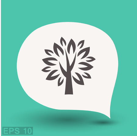 Pictograph of tree. Vector concept illustration for design. Eps 10のイラスト素材