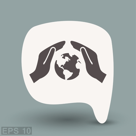 Pictograph of globe. Vector concept illustration for design. Eps 10のイラスト素材