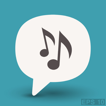 Pictograph of music note. Vector concept illustration for design. Eps 10のイラスト素材