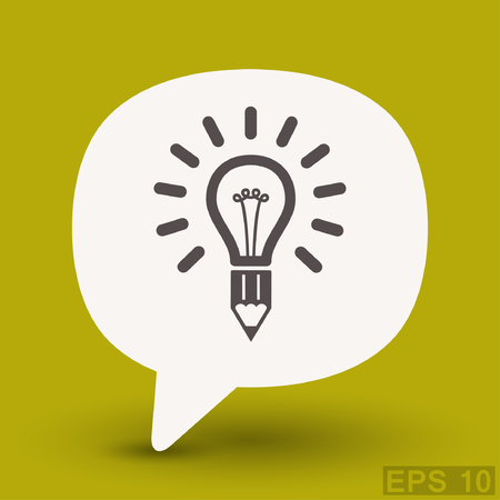 Pictograph of light bulb. Vector concept illustration for design. Eps 10のイラスト素材