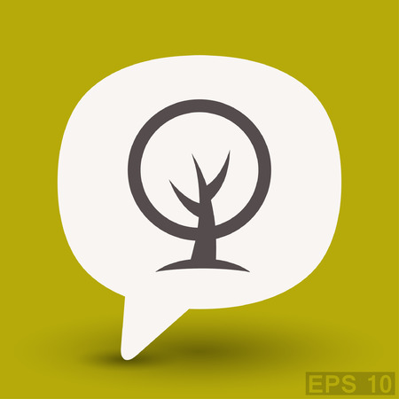Pictograph of tree. Vector concept illustration for design. Eps 10のイラスト素材