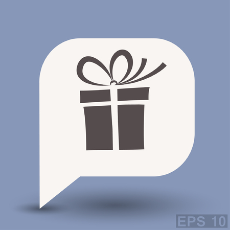 Pictograph of gift. Vector concept illustration for design. Eps 10のイラスト素材