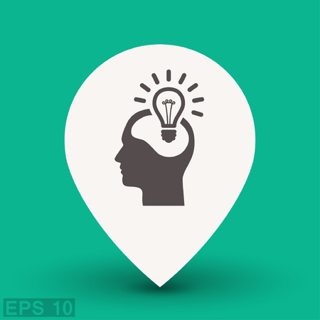 Pictograph of bulb concept. Vector concept illustration for design. Eps 10のイラスト素材