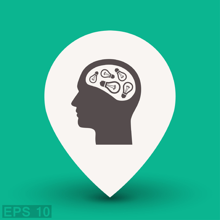 Pictograph of bulb concept. Vector concept illustration for design. Eps 10のイラスト素材