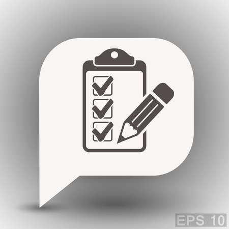 Pictograph of checklist. Vector concept illustration for design. Eps 10のイラスト素材
