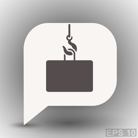 Pictograph of crane hook. Vector concept illustration for design. Eps 10のイラスト素材