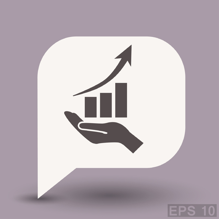 Pictograph of graph. Vector concept illustration for design. Eps 10のイラスト素材
