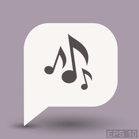 Pictograph of music note. Vector concept illustration for design. Eps 10のイラスト素材