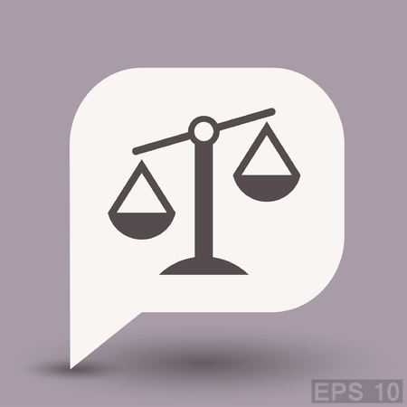 Pictograph of justice scales. Vector concept illustration for design. Eps 10のイラスト素材