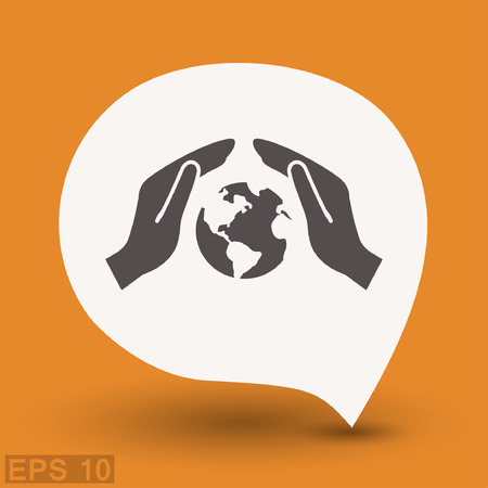 Pictograph of globe. Vector concept illustration for design. Eps 10のイラスト素材