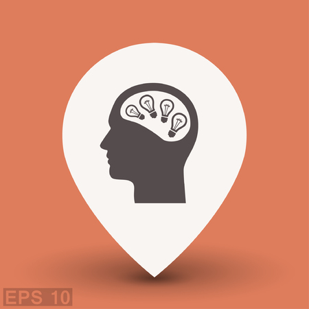 Pictograph of bulb concept. Vector concept illustration for design. Eps 10のイラスト素材