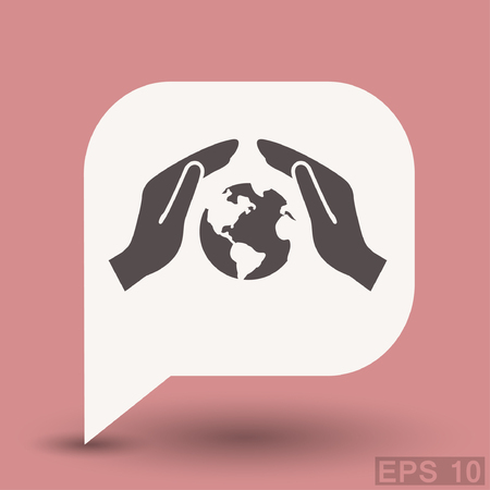 Pictograph of globe. Vector concept illustration for design. Eps 10のイラスト素材