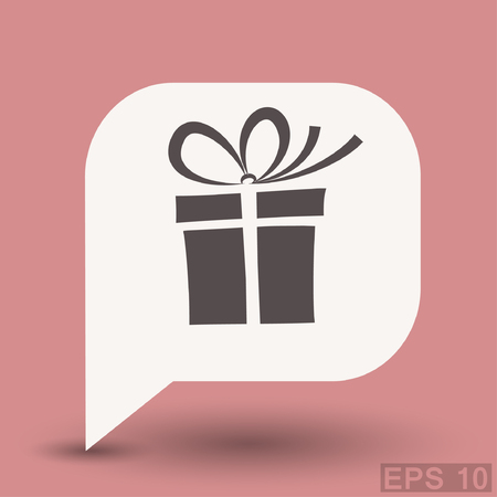 Pictograph of gift. Vector concept illustration for design. Eps 10のイラスト素材