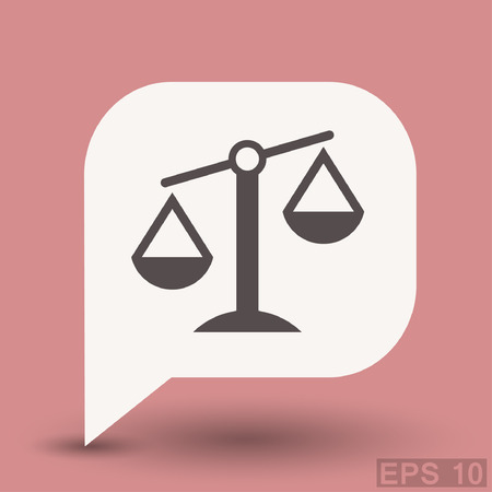 Pictograph of justice scales. Vector concept illustration for design. Eps 10のイラスト素材