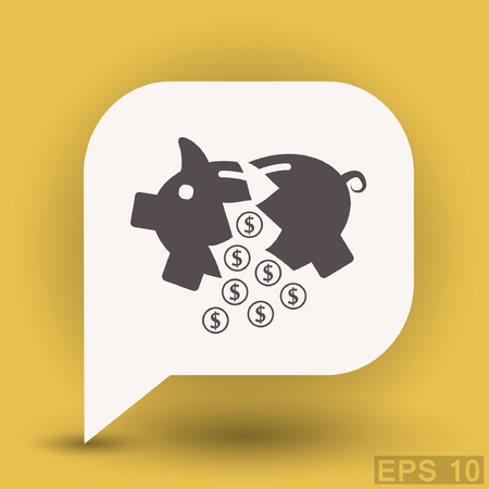 Pictograph of moneybox. Vector concept illustration for design. Eps 10のイラスト素材