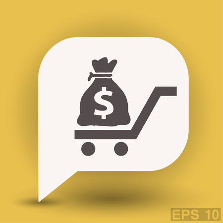 Pictograph of money. Vector concept illustration for design. Eps 10のイラスト素材