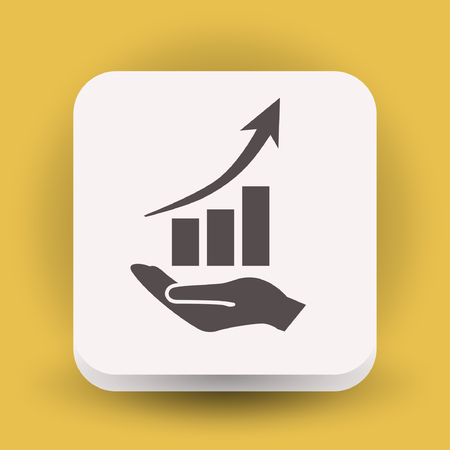 Pictograph of graph. Vector concept illustration for design. Eps 10のイラスト素材