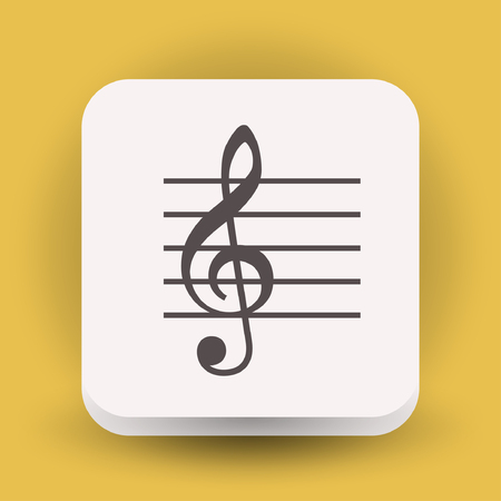 Pictograph of music key. Vector concept illustration for design. Eps 10のイラスト素材