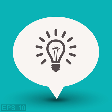 Pictograph of light bulb. Vector concept illustration for design. Eps 10のイラスト素材
