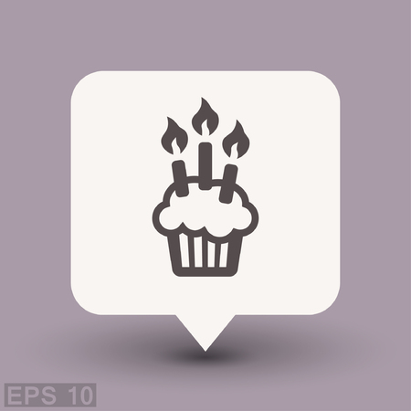 Pictograph of cake. Vector concept illustration for design. Eps 10のイラスト素材
