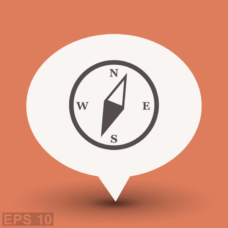 Pictograph of compass. Vector concept illustration for design. Eps 10のイラスト素材
