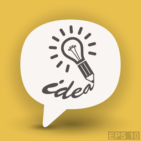 Pictograph of light bulb. Vector concept illustration for design. Eps 10のイラスト素材