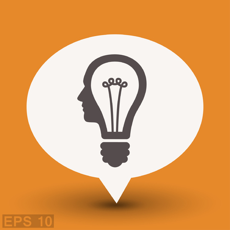Pictograph of bulb concept. Vector concept illustration for design. Eps 10のイラスト素材