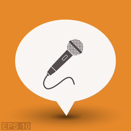 Microphone icon. Vector concept illustration for design. Eps 10のイラスト素材