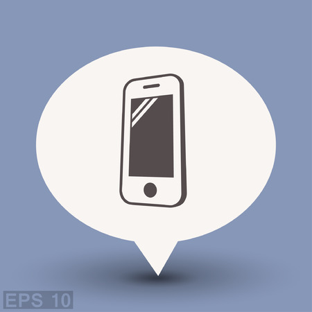 Pictograph of mobile. Vector concept illustration for design. Eps 10のイラスト素材