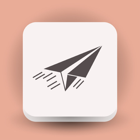 Pictograph of airplane. Vector concept illustration for design. Eps 10のイラスト素材