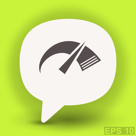 Pictograph of speedometer. Vector concept illustration for design. Eps 10のイラスト素材