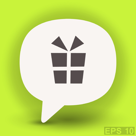 Pictograph of gift. Vector concept illustration for design. Eps 10のイラスト素材