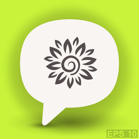 Pictograph of flower. Vector concept illustration for design. Eps 10のイラスト素材