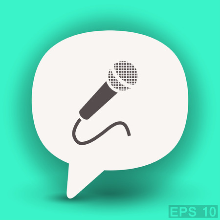 Microphone icon. Vector concept illustration for design. Eps 10のイラスト素材