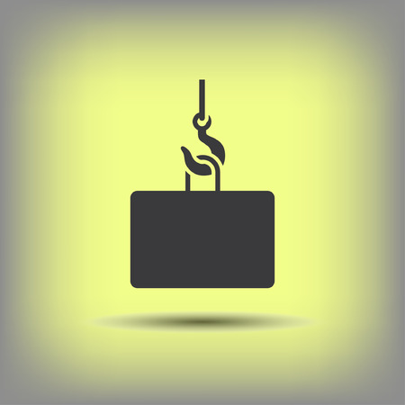 Pictograph of crane hook. Vector concept illustration for design. Eps 10のイラスト素材