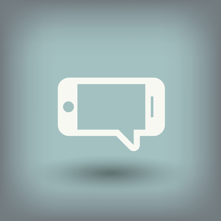 Pictograph of message or chat on smartphone. Vector concept illustration for design. Eps 10のイラスト素材