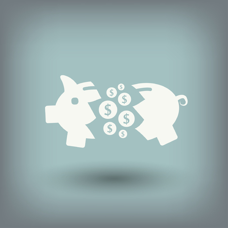 Pictograph of moneybox. Vector concept illustration for design. Eps 10のイラスト素材