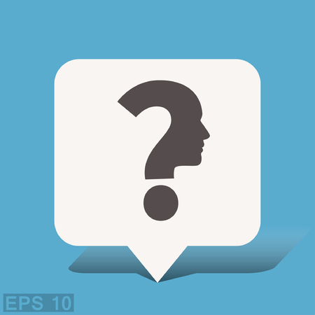 Pictograph of question mark and man. Vector concept illustration for design. Eps 10のイラスト素材