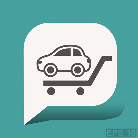 Pictograph of car. Vector concept illustration for design. Eps 10のイラスト素材