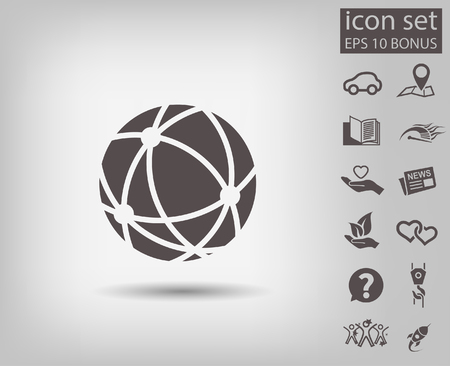 Pictograph of globe. Vector concept illustration for design. Eps 10のイラスト素材