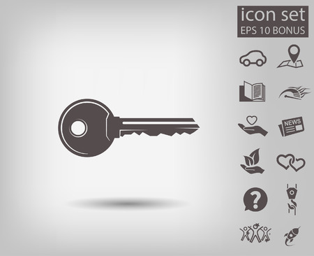 Pictograph of key. Vector concept illustration for design. Eps 10のイラスト素材
