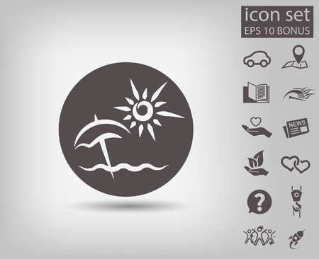 Pictograph of summer vacation. Vector concept illustration for design. Eps 10のイラスト素材