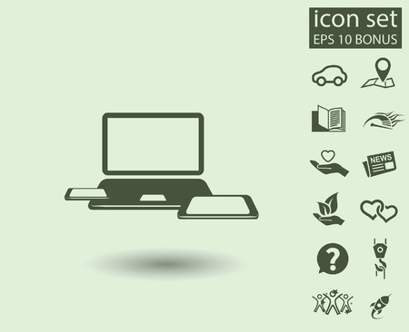 Pictograph of computer. Vector concept illustration for design. Eps 10のイラスト素材