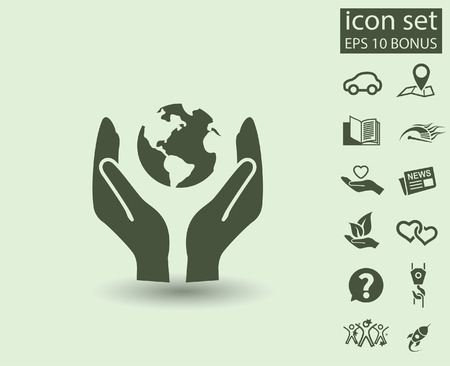 Pictograph of globe. Vector concept illustration for design. Eps 10のイラスト素材