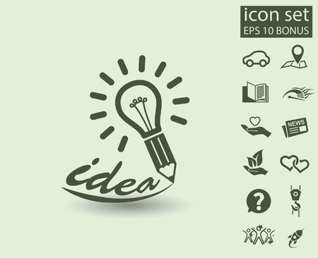 Pictograph of light bulb. Vector concept illustration for design. Eps 10のイラスト素材