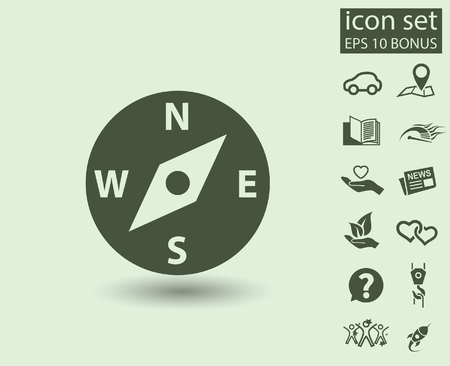Pictograph of compass. Vector concept illustration for design. Eps 10のイラスト素材