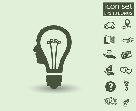 Pictograph of bulb concept. Vector concept illustration for design. Eps 10のイラスト素材