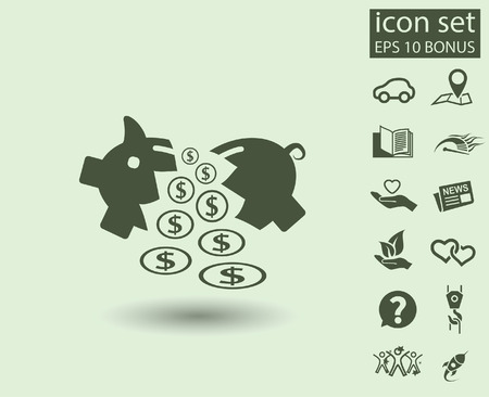 Pictograph of moneybox. Vector concept illustration for design. Eps 10のイラスト素材