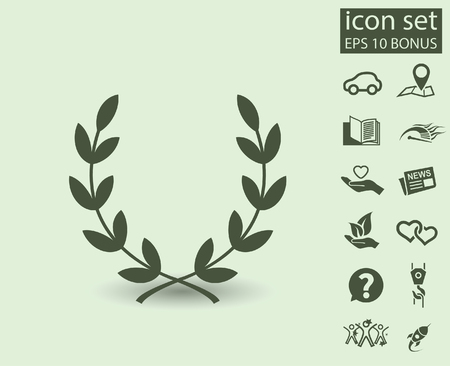 Pictograph of laurel wreath. Vector concept illustration for design. Eps 10のイラスト素材
