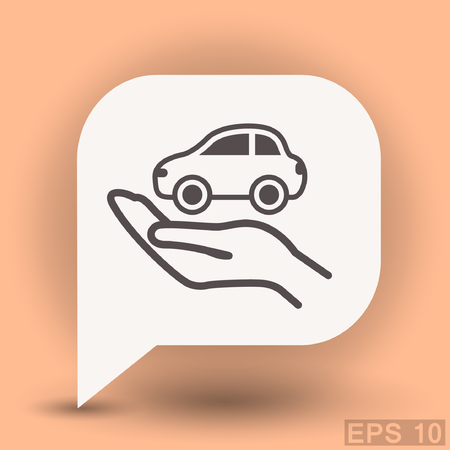 Pictograph of car. Vector concept illustration for design. Eps 10のイラスト素材
